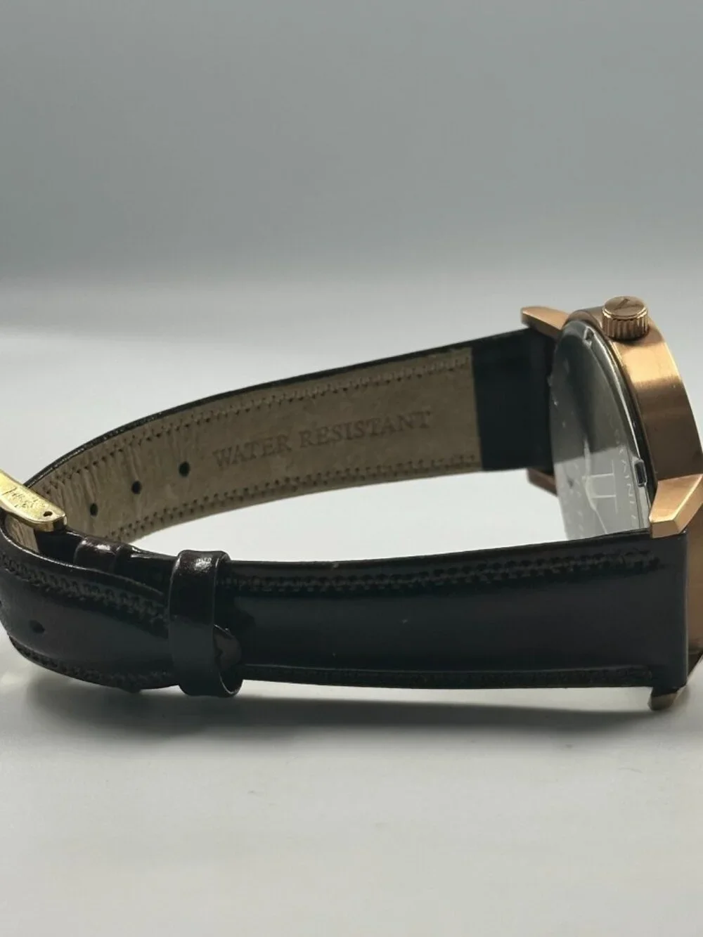 The Fifth Watch Women Rose Gold Tone Brown Band 42MM Dial New Battery 9
